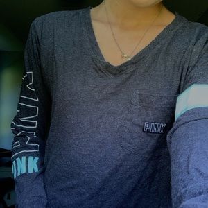 PINK V-neck longsleeve